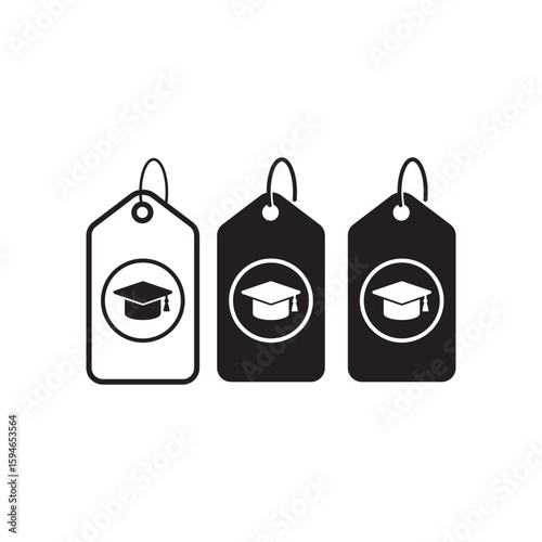 Price Tag with Graduation Cap