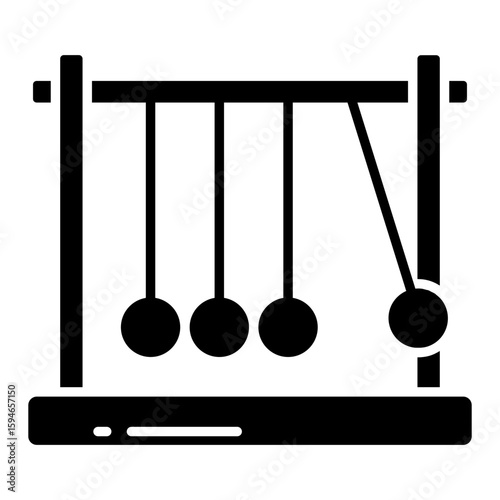 An editable design icon of newton's cradle