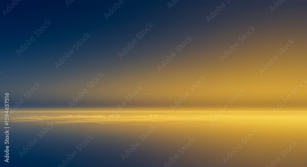 Fototapeta premium Blue and golden abstract sky gradient