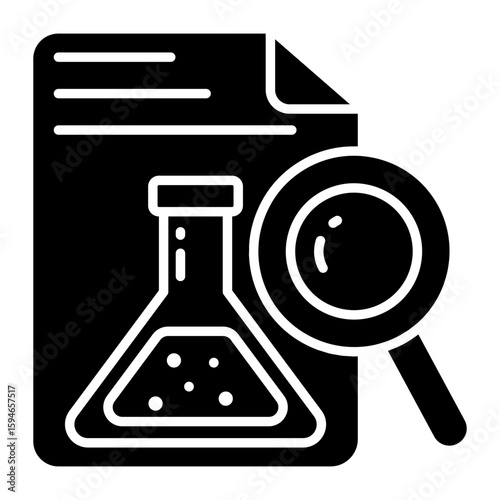 Conceptual solid design icon of hypothesis testing