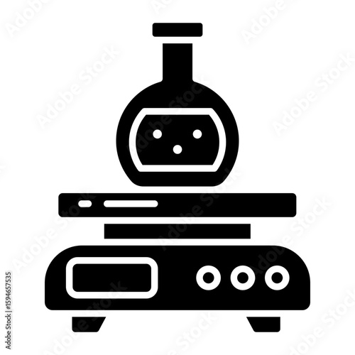 An editable design icon of flask weighing