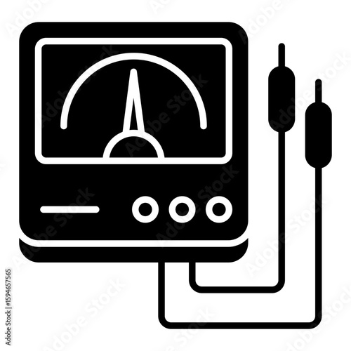 A creative design icon of voltmeter