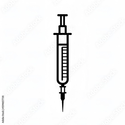 syringe on white background