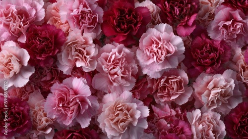 Wallpaper Mural Abundant pink and red carnations in full bloom. AI generated Torontodigital.ca