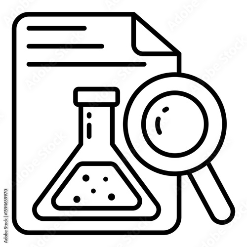 Conceptual Linne design icon of hypothesis testing