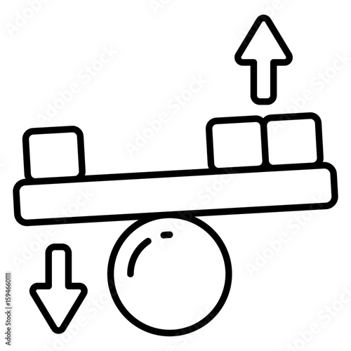 A unique design icon of seesaw
