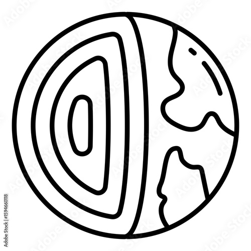 Editable design icon of geophysics
