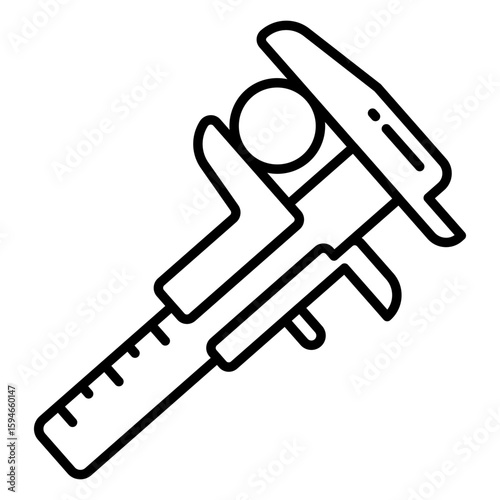 An icon design of vernier caliper