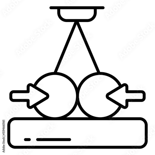 A unique design icon of oscillation