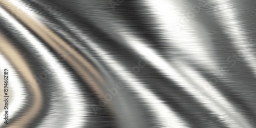 Abstract metallic fabric folds