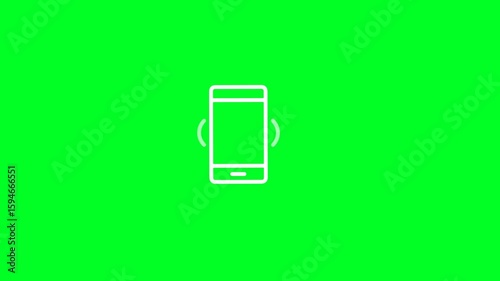 Vibrating Phone Call Icon Animation with Touchscreen UI