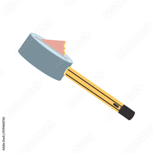 pencil with sharpener desin illustration 