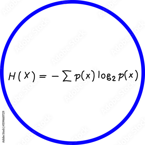 mathematical formulas of information theory, statistics and probability