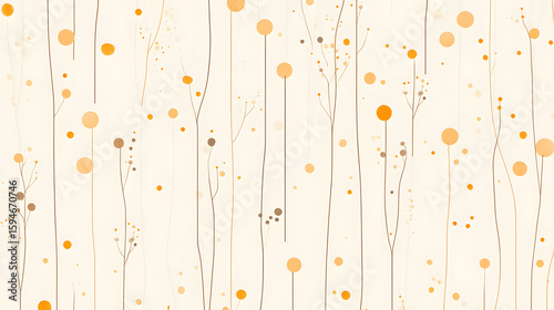 Abstract floral background minimalist botanical design warm tones simple elegant pattern
