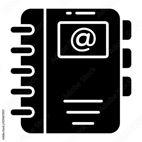 Premium download icon of contact book