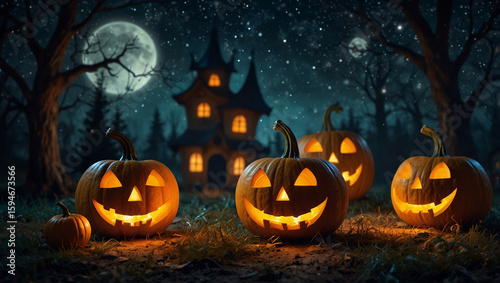 Diverse Halloween Backgrounds – Spooky, Cute, Grunge, Vintage, and Whimsical Styles in Atmospheric Illustrations