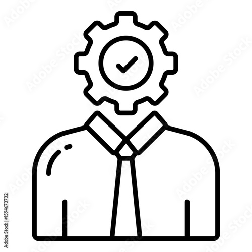 Creative design icon of manager