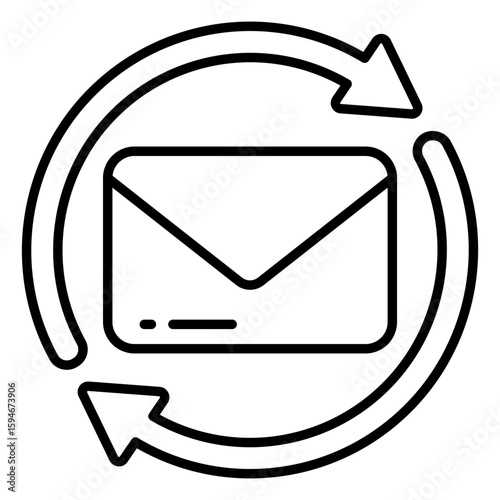Creative design icon of mail update