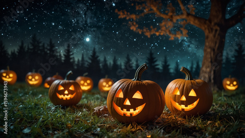 Diverse Halloween Backgrounds – Spooky, Cute, Grunge, Vintage, and Whimsical Styles in Atmospheric Illustrations