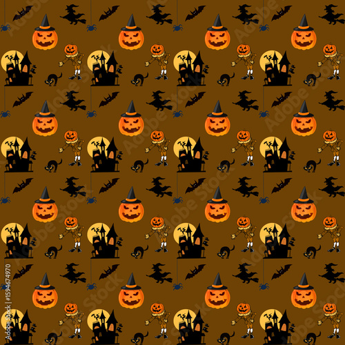seamless halloween pattern