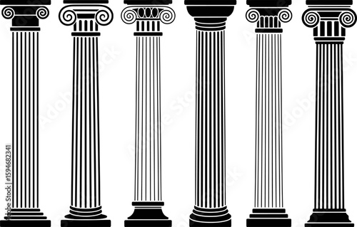 Ancient Greek architectural columns architecture ionic