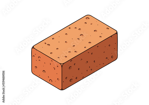 Solid red clay brick in modern style for construction and masonry projects
