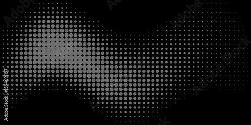 Halftone circular dotted frames set. Circle dots texture isolated on white background. Spotted spray texture. Vector abstract design element spiral circle sound wave vector logo modern black and white