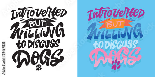 Funny hand drawn doodle lettering quote about antisocial and introvert. Lettering for t-shirt design, mug print, bag print, clothes fashion. 100% hand drawn vector image.