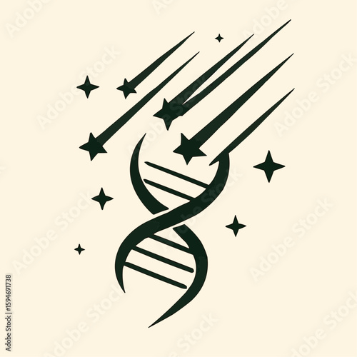 Abstract vector illustration of a snake silhouette, an iconic design element