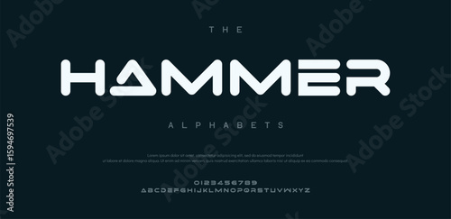 Classic typography in modern or old art deco style, serif letters for modern or retro poster font