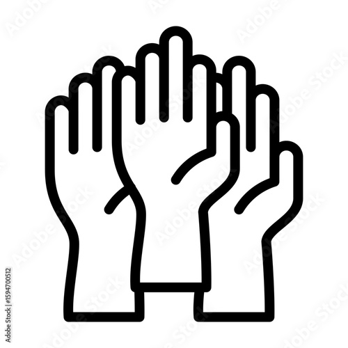 Attendees Vector Line Icon Design