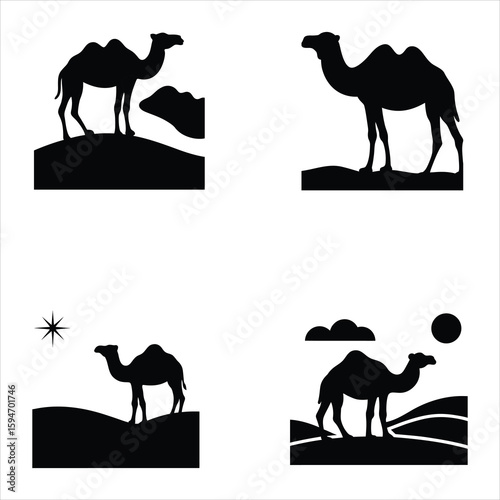 Camel Silhouette Desert Animal