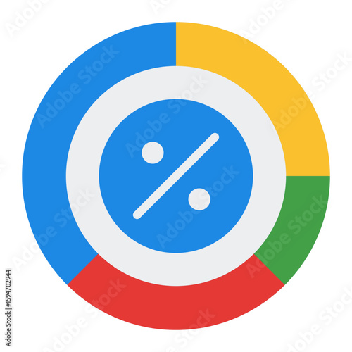 Ratio icon set. Financial calculation and comparison symbols.