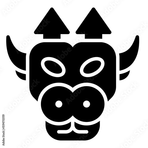 Bull market icon set. Financial growth and positive trend symbols.
