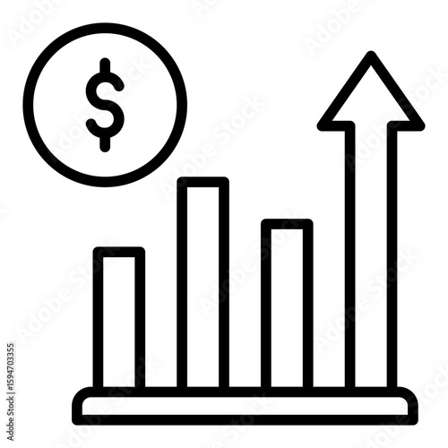 Earnings profit icon collection. Positive financial results and money growth symbols.