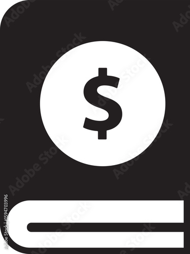Financial Ledger Illustration of a Money Book Concept