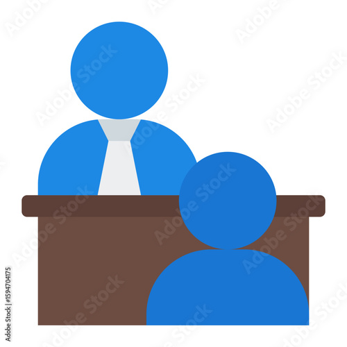 Check-in desk icon set. Airport counter and travel registration symbol collection.