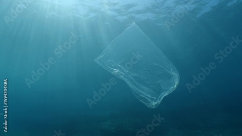 plastic bag underwater ocean pollution 