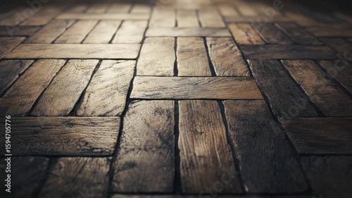 Dark Wooden Flooring Texture in Soft Natural Light
