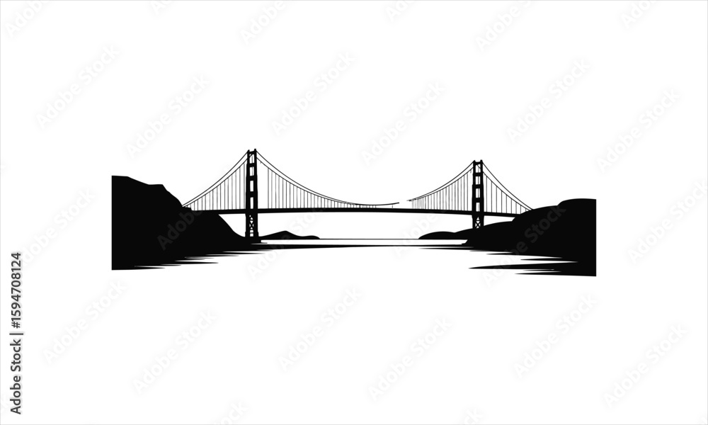 Fototapeta premium Iconic cityscape structure silhouette