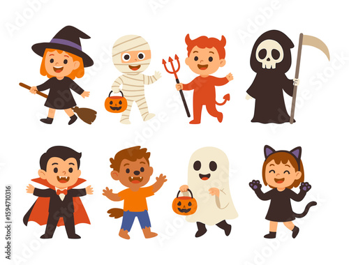Cute Halloween Kids Costume Set