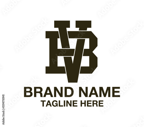 BV logo design, BV monogram logo vector, BV badge logo, BV emblem, BV vector design templates, Creative BV design ideas, BV monogram collection