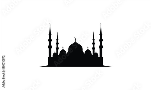 Islamic mosque architecture silhouette design
