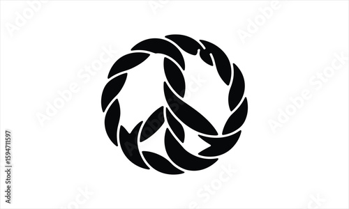 Symbol of harmony and unity silhouette
