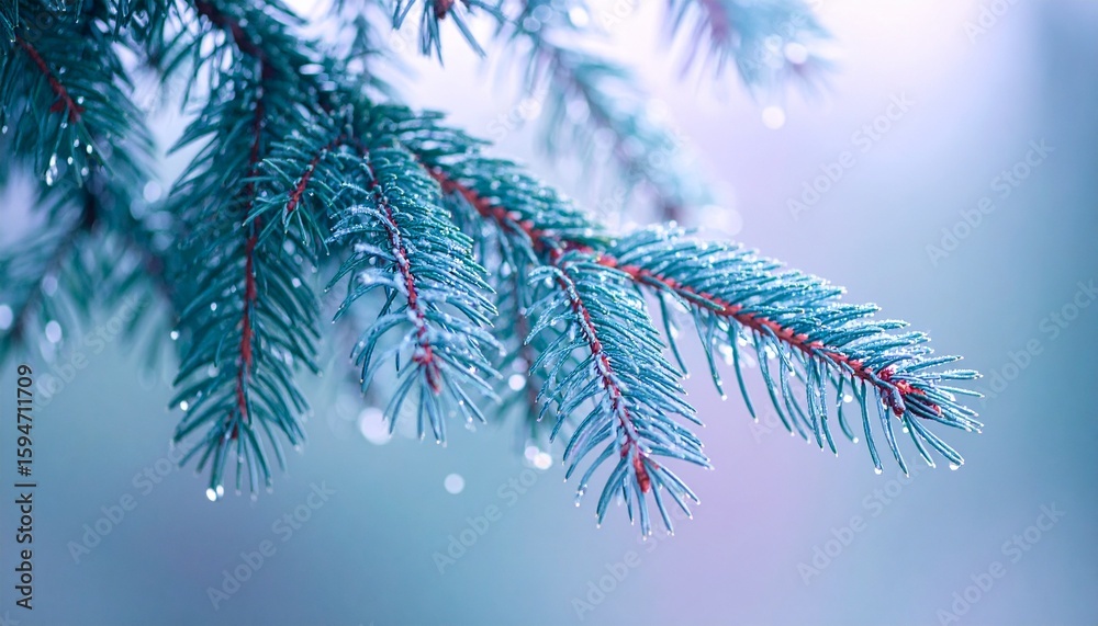 Fototapeta premium close-up of dew-covered tropical forest trees