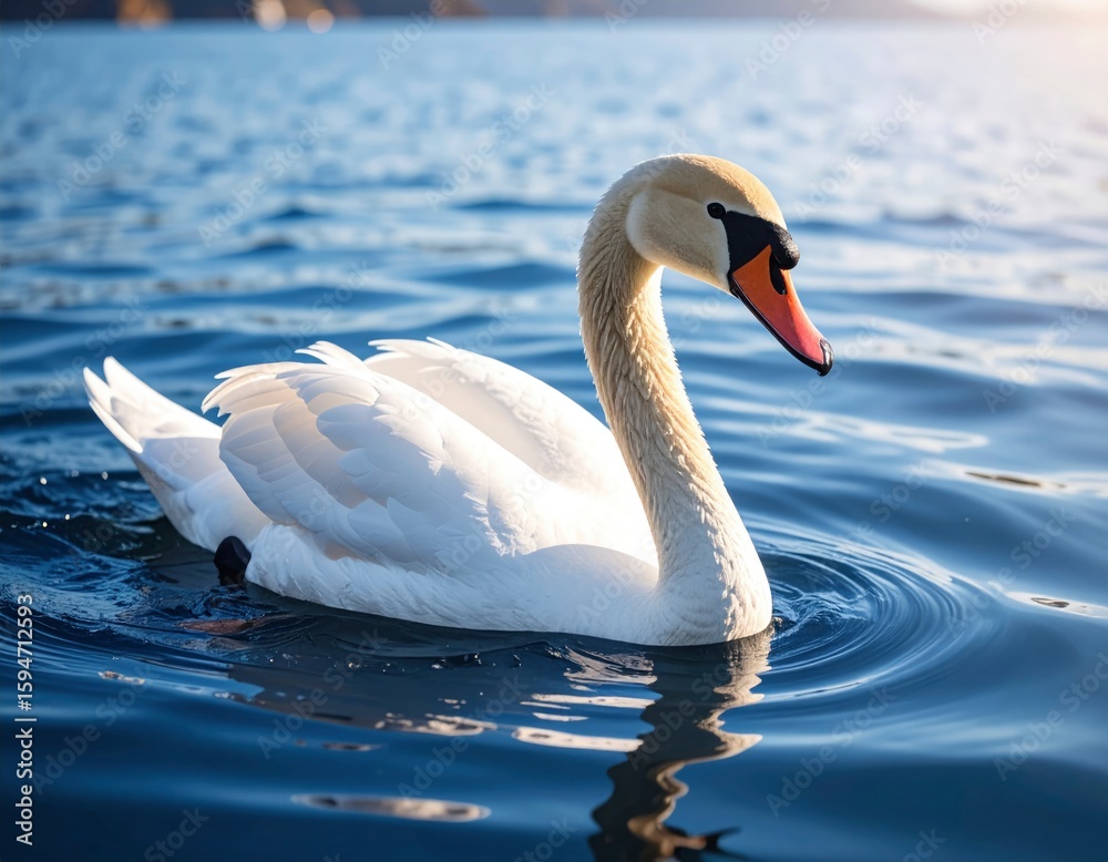 Naklejka premium A charming collection of high-resolution bird portraits including white swans, owls, baby chicks, cormorants, and hens with unique textures and expressive features