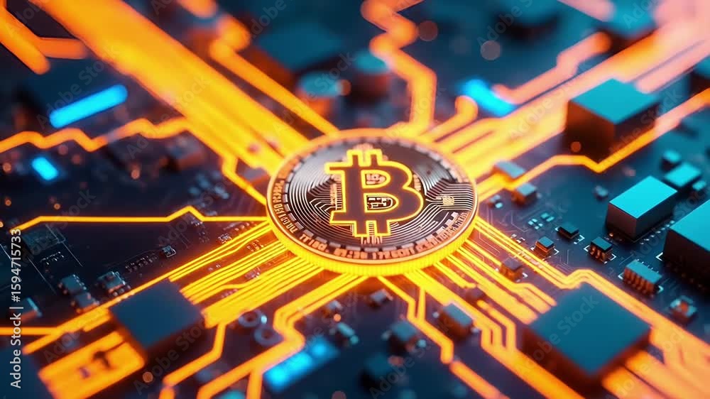 Bitcoin Blockchain Hardware Mining – Perfect for Fintech Ads, Crypto Mining Explainers, Blockchain Infrastructure Demos, Token Wallet Security Promos & NFT Tech Content