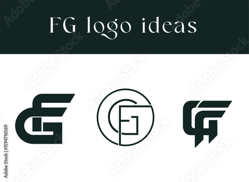 GF logo design, GF monogram logo, GF logo, Creative GF logo, lUXURY GF logo template, GF logo design, GF letter mark ideas