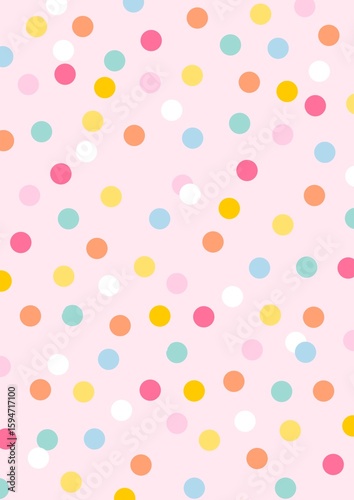 Cute colorful polka dot wallpaper
