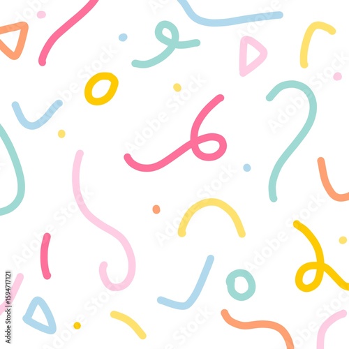 Cute doodle line wallpaper